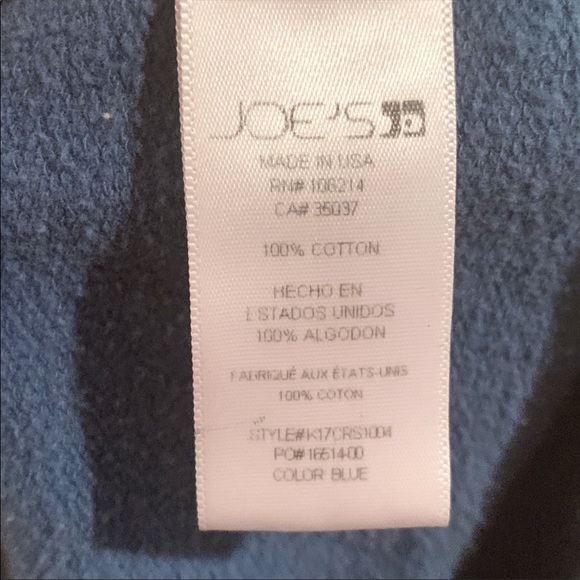 Joe's Jeans Blue Cropped Bell Sleeve Sweatshirt - Picture 6 of 7
